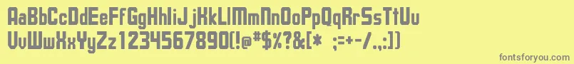 UpsilonCnBold Font – Gray Fonts on Yellow Background