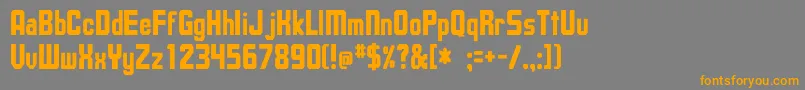 UpsilonCnBold Font – Orange Fonts on Gray Background