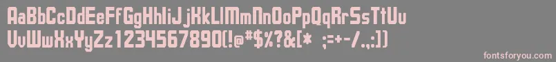 UpsilonCnBold Font – Pink Fonts on Gray Background
