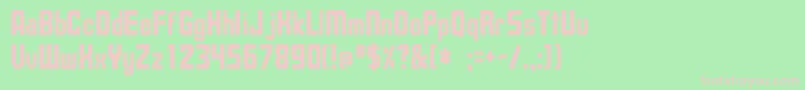UpsilonCnBold Font – Pink Fonts on Green Background