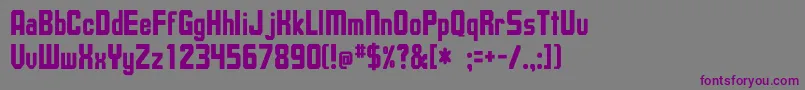 UpsilonCnBold Font – Purple Fonts on Gray Background