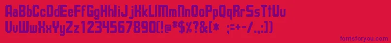 UpsilonCnBold Font – Purple Fonts on Red Background