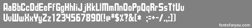 UpsilonCnBold Font – White Fonts on Gray Background