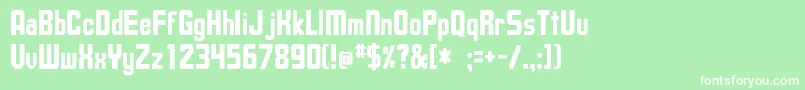UpsilonCnBold Font – White Fonts on Green Background