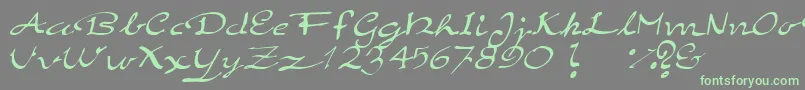 ElegantHandScript Font – Green Fonts on Gray Background