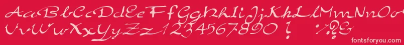 fuente ElegantHandScript – Fuentes Rosadas Sobre Fondo Rojo