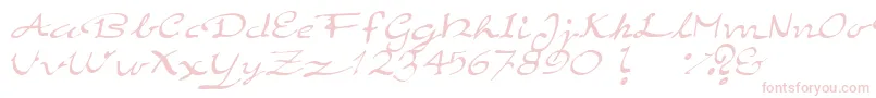 ElegantHandScript-Schriftart – Rosa Schriften auf weißem Hintergrund