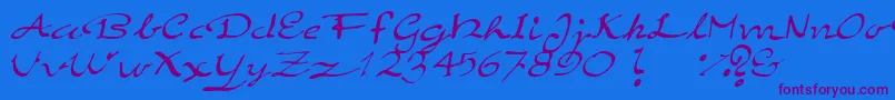 fuente ElegantHandScript – Fuentes Moradas Sobre Fondo Azul