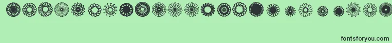 Ladoodles3 Font – Black Fonts on Green Background