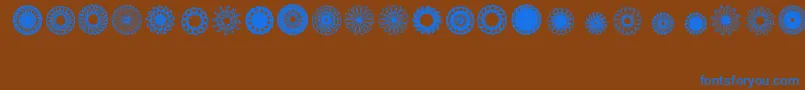 Ladoodles3 Font – Blue Fonts on Brown Background