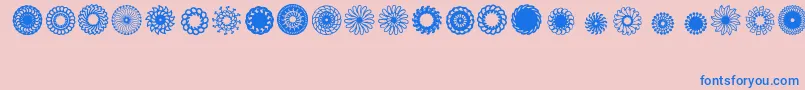 Ladoodles3 Font – Blue Fonts on Pink Background