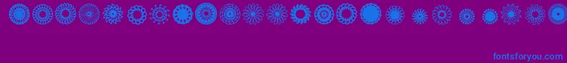 Ladoodles3 Font – Blue Fonts on Purple Background