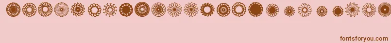 Ladoodles3 Font – Brown Fonts on Pink Background