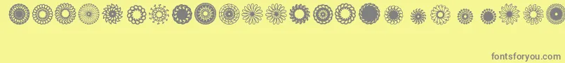 Weitere Informationen zur Ladoodles3-Schriftart Ladoodles3-Schriftart – Graue Schriften auf gelbem Hintergrund