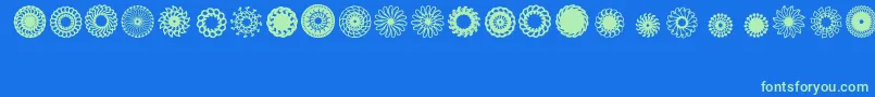 Ladoodles3 Font – Green Fonts on Blue Background