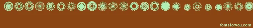 Ladoodles3 Font – Green Fonts on Brown Background