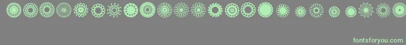 Ladoodles3 Font – Green Fonts on Gray Background