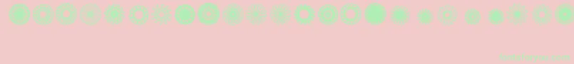 Ladoodles3 Font – Green Fonts on Pink Background