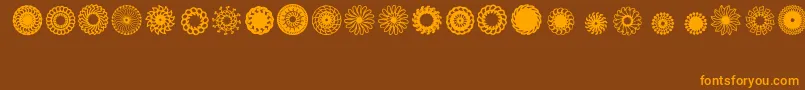 Ladoodles3 Font – Orange Fonts on Brown Background