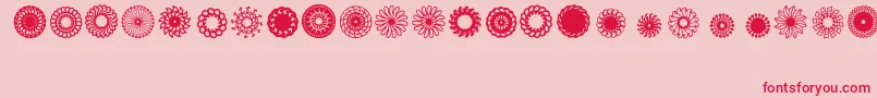 Ladoodles3 Font – Red Fonts on Pink Background