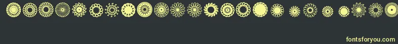 Ladoodles3 Font – Yellow Fonts on Black Background