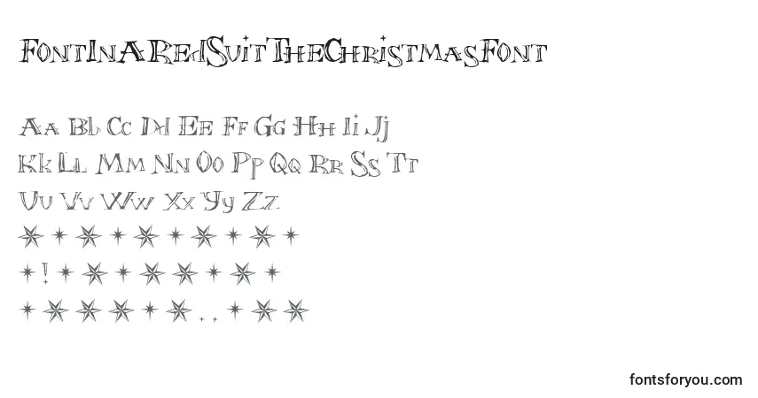 Шрифт FontInARedSuitTheChristmasFont – алфавит, цифры, специальные символы
