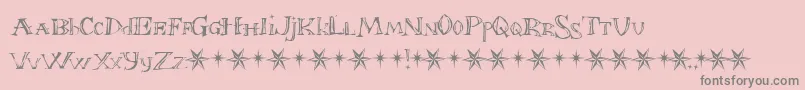 FontInARedSuitTheChristmasFont Font – Gray Fonts on Pink Background