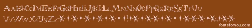 FontInARedSuitTheChristmasFont Font – Pink Fonts on Brown Background