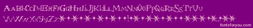 FontInARedSuitTheChristmasFont Font – Pink Fonts on Purple Background