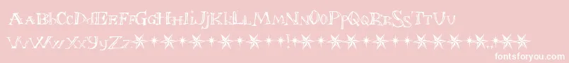 FontInARedSuitTheChristmasFont Font – White Fonts on Pink Background