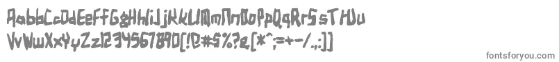 Birdlandaeroplane ffy-fontti – harmaat kirjasimet valkoisella taustalla