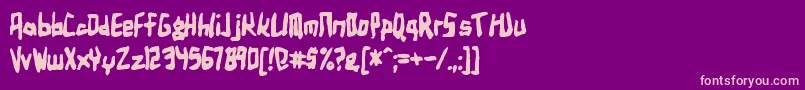 Fonte Birdlandaeroplane ffy – fontes rosa em um fundo violeta