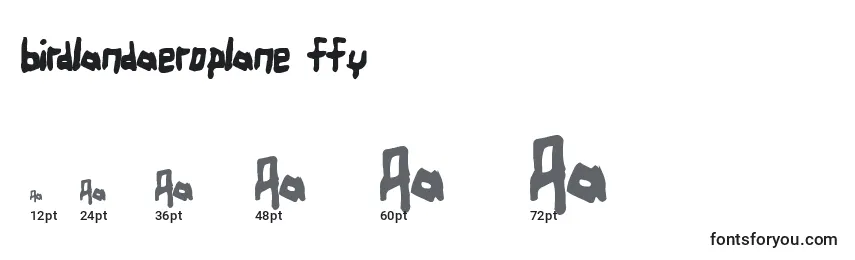 Размеры шрифта Birdlandaeroplane ffy