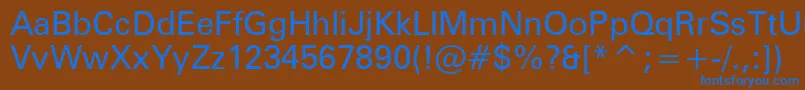 ZurichBt Font – Blue Fonts on Brown Background