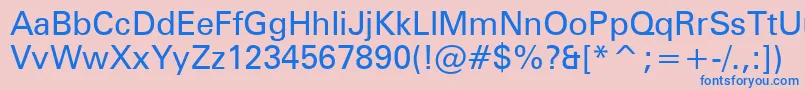ZurichBt Font – Blue Fonts on Pink Background