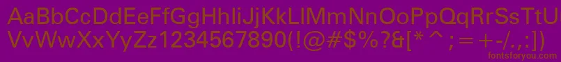 Шрифт ZurichBt – коричневые шрифты на фиолетовом фоне