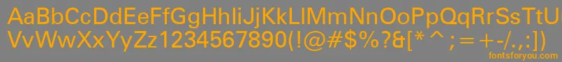 ZurichBt Font – Orange Fonts on Gray Background