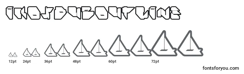 IkosDubOutline Font Sizes