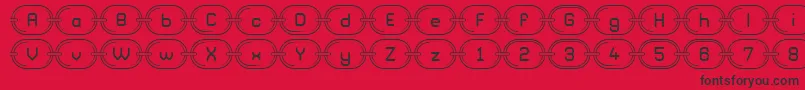 ChainzG98 Font – Black Fonts on Red Background