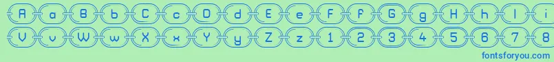 ChainzG98 Font – Blue Fonts on Green Background