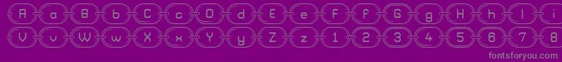 フォントChainzG98 – 紫の背景に灰色の文字