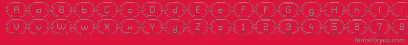 ChainzG98 Font – Gray Fonts on Red Background