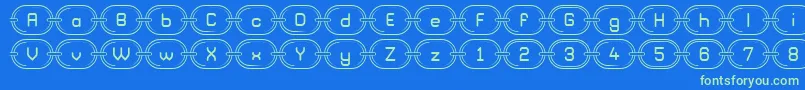 ChainzG98 Font – Green Fonts on Blue Background