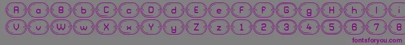 Saiba mais sobre a fonte ChainzG98 Fonte ChainzG98 – fontes roxas em um fundo cinza