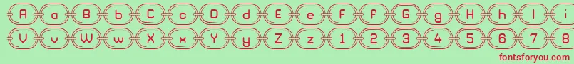 ChainzG98 Font – Red Fonts on Green Background