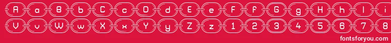 ChainzG98 Font – White Fonts on Red Background