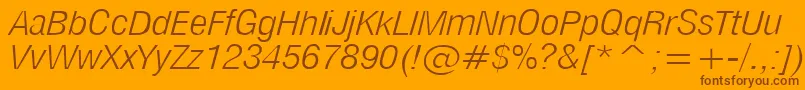 MilfltI Font – Brown Fonts on Orange Background