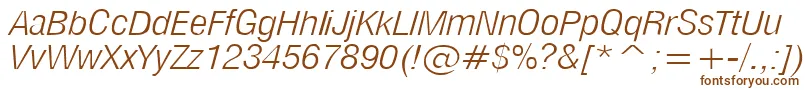 MilfltI-fontti – ruskeat fontit valkoisella taustalla