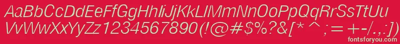 MilfltI Font – Green Fonts on Red Background