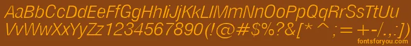 MilfltI Font – Orange Fonts on Brown Background